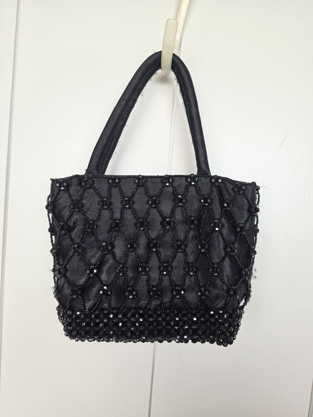 Lancôme women’s vintage black beaded mini bag